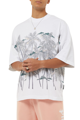 Allover Palms Loose T-Shirt